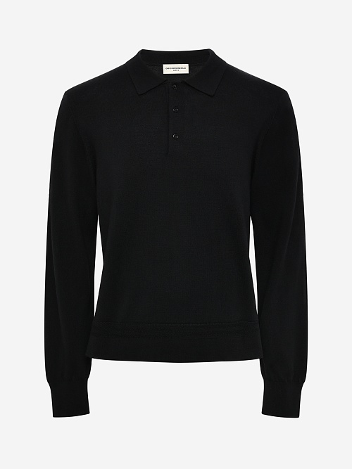 Поло с длинным рукавом муж Officine Generale W25MKNT311 BLACK - 0