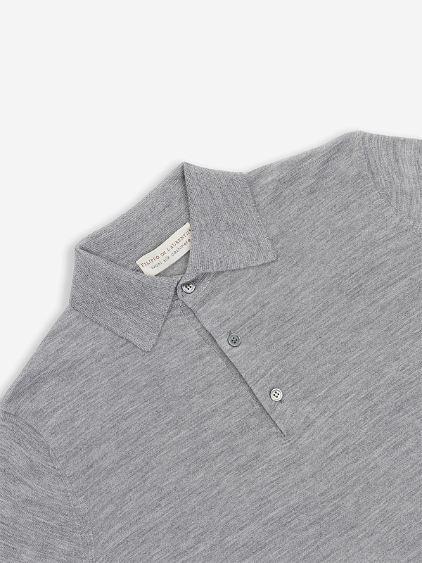 Поло с длинным рукавом муж Filippo De Laurentiis PL1ML LSC18R 940 grey - 2