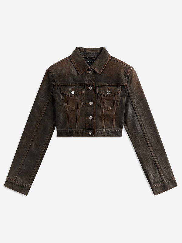 Куртка джинсовая жен Ksubi WPS26JK010 brown - 0