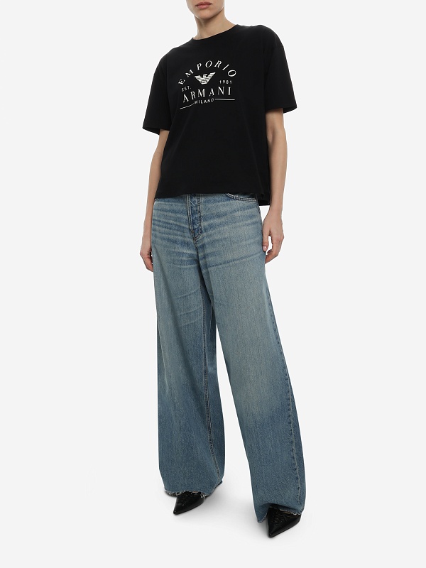 Футболка жен Emporio Armani EW001898 AF15345 UC001 BLACK - 1