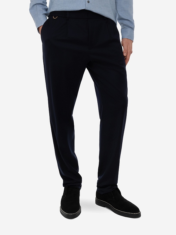 Брюки муж AGNONA AI23P_T706U7_Y_U1120 B96 NAVY - 3