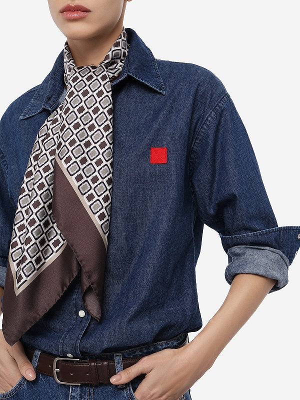 Платок жен TAGLIATORE FOULARD90 TD NTE26-01 1348 MORO - 5