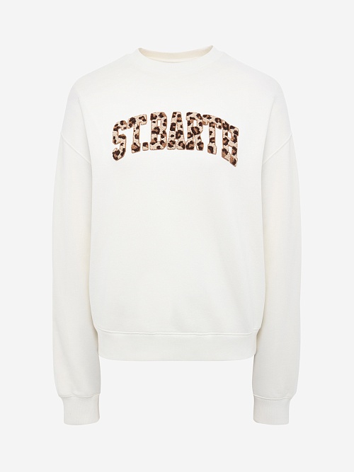 Толстовка жен MC2 Saint Barth STDW001 01448I STB LEOPARD TERRY 10 EMB - 0