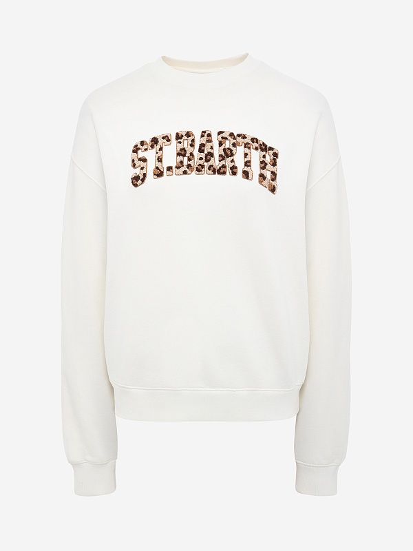 Толстовка жен MC2 Saint Barth STDW001 01448I STB LEOPARD TERRY 10 EMB - 3