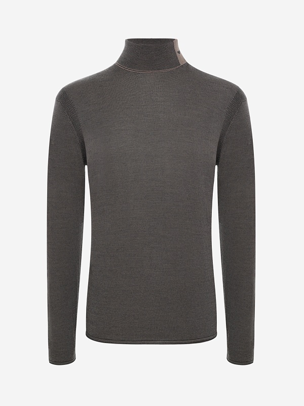 Водолазка муж Emporio Armani EM002025 AF14195 F6124 WALNUT NAVY TINNY STRIPE - 0