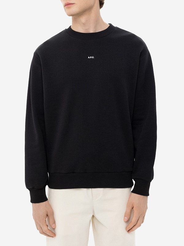 Толстовка муж A.P.C. COHBX-H27910 TZC NOIR/BLANC - 3