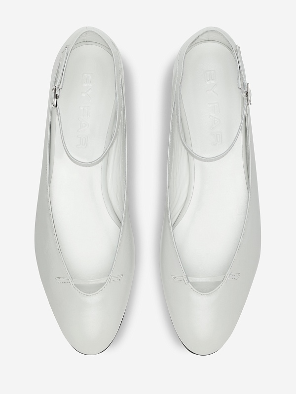 Балетки жен By Far MWFFC028CL034WH025PL BURRATA WH025 - 2