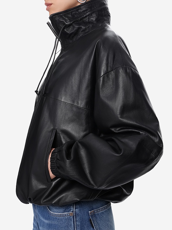 Куртка кожаная жен Haikure HEW09124PL006TP C0100 BLACK - 4
