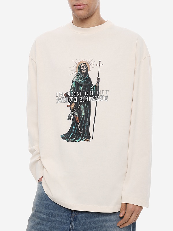 Футболка с длинным рукавом муж IH NOM UH NIT NUS26216 C74_BUTTER CREAM - 3