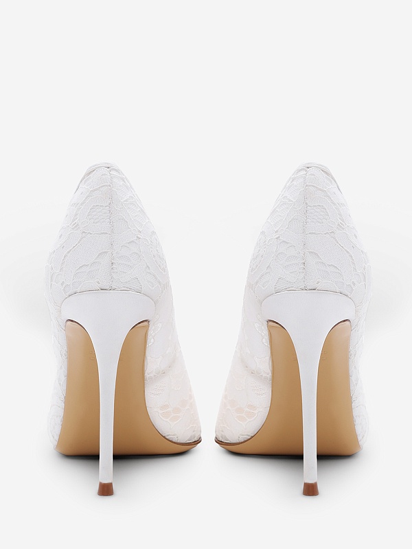 Туфли жен Black Suede Studio ICON BRIDAL GIA 100 | 100mm white - 2