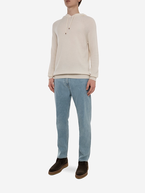 Худи муж AGNONA PE23P_KN05U18_1F1406 N01 WHITE - 2