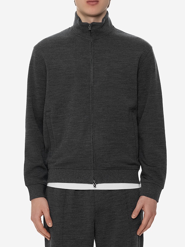 Толстовка на молнии муж Emporio Armani EM000122 AF10857 O8008 B65/B38 HEATHER GREY - 3