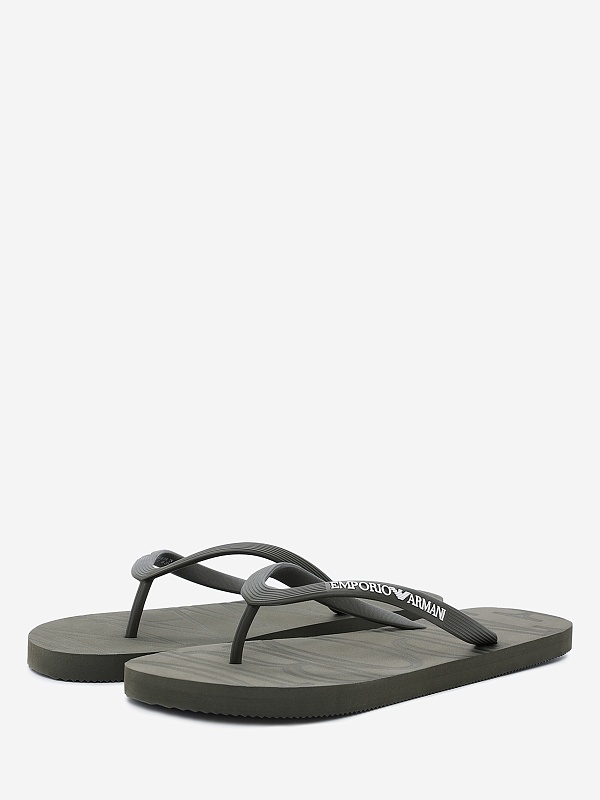 Шлепанцы муж Emporio Armani EX000041 AF22188 M7170 OLIVE/WHITE - 2