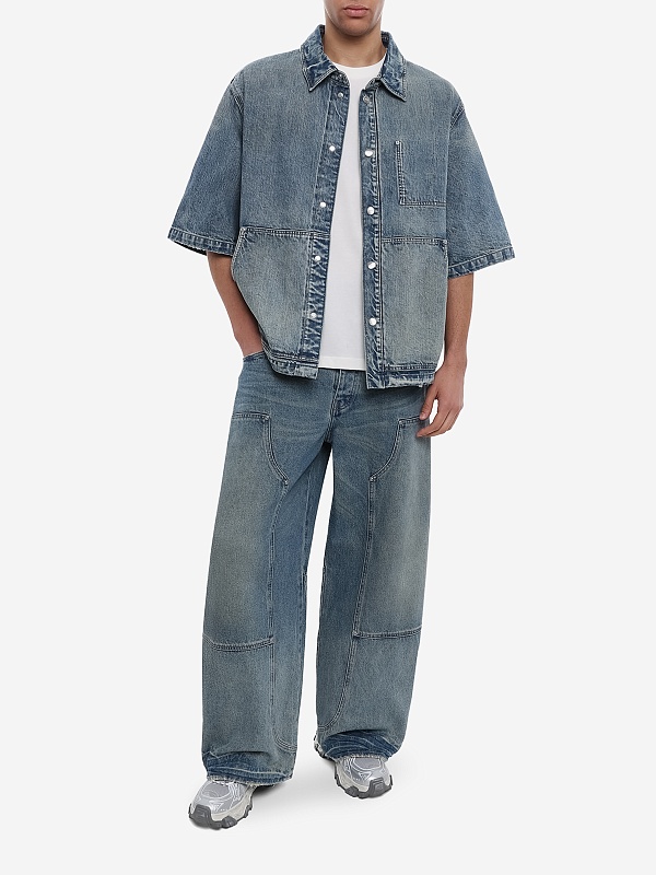 Рубашка муж PURPLE M0024-WOSB226 LT INDIGO - 1