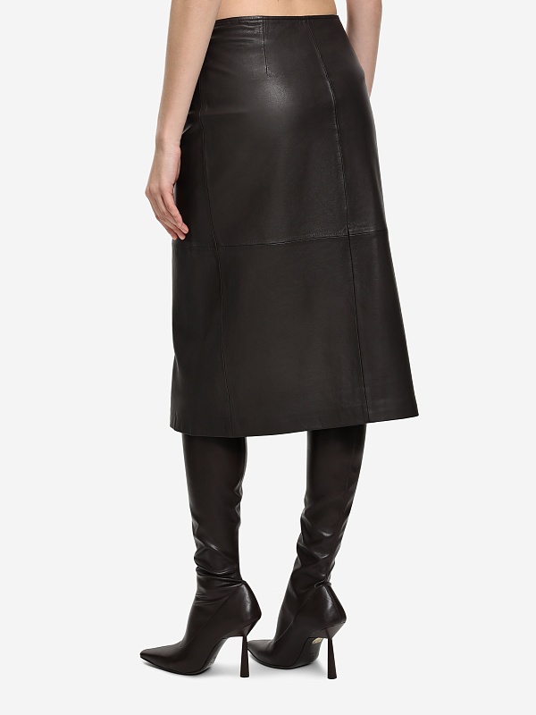 Юбка жен Officine Generale W25WLTR554 DARK BROWN - 2