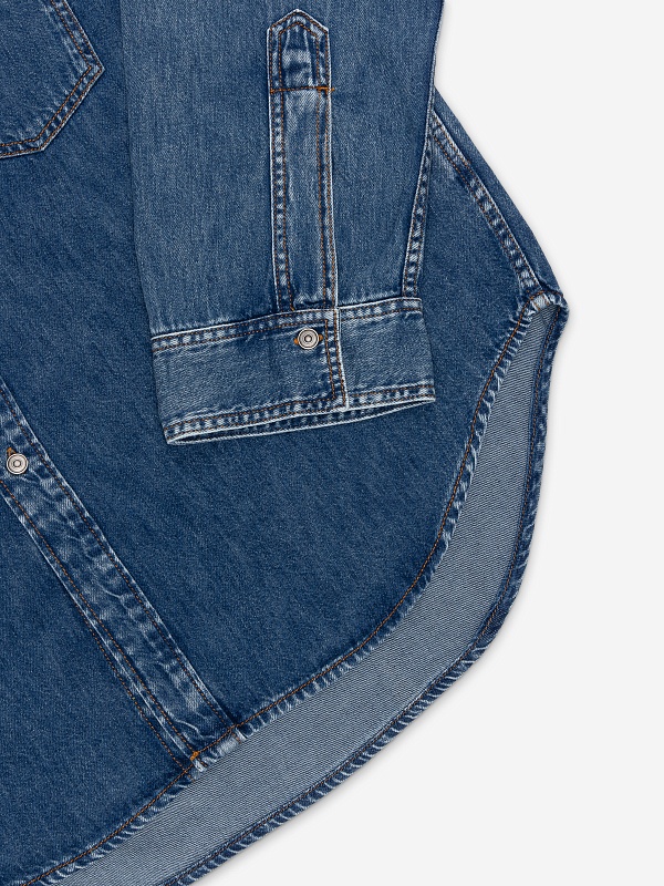 Рубашка жен Haikure HEW06073DF115 L0836 STROMBOLI BLUE - 4