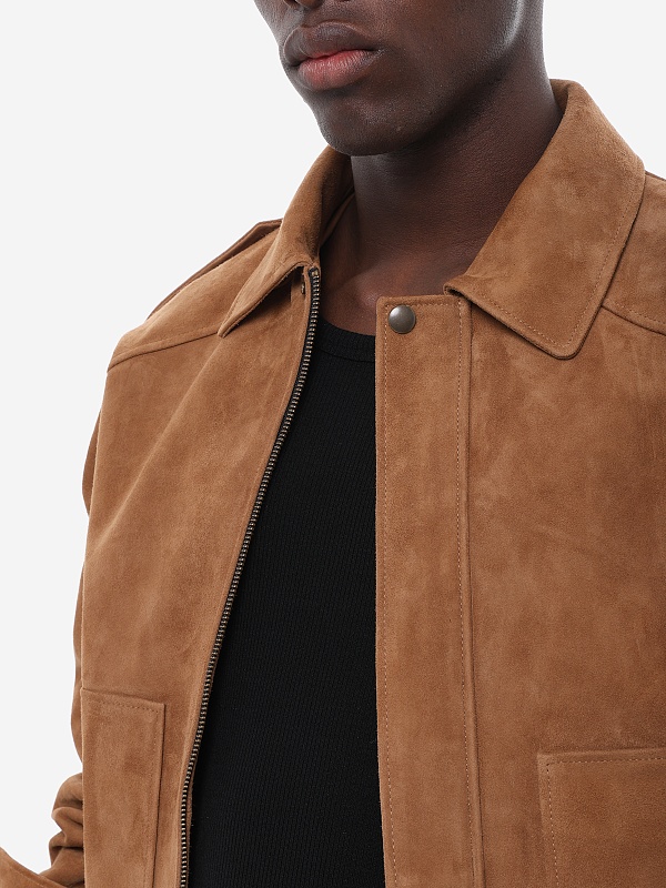 Куртка кожаная муж Tonywack WBF12LJ401 CAMEL - 5