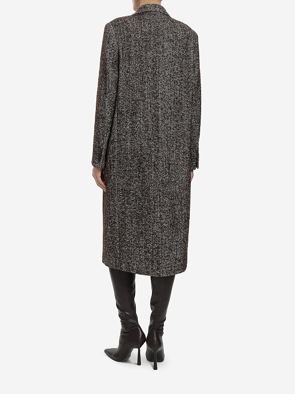 Пальто жен Officine Generale W25WCTS653 ICEDCOFFEE/ECRU - 2