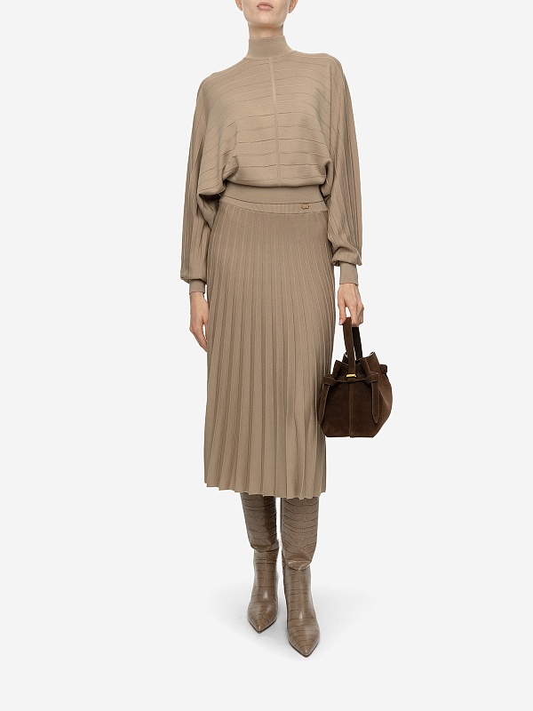 Юбка жен AGNONA AI23P_KG02020_9A180F N54 CAMEL - 2