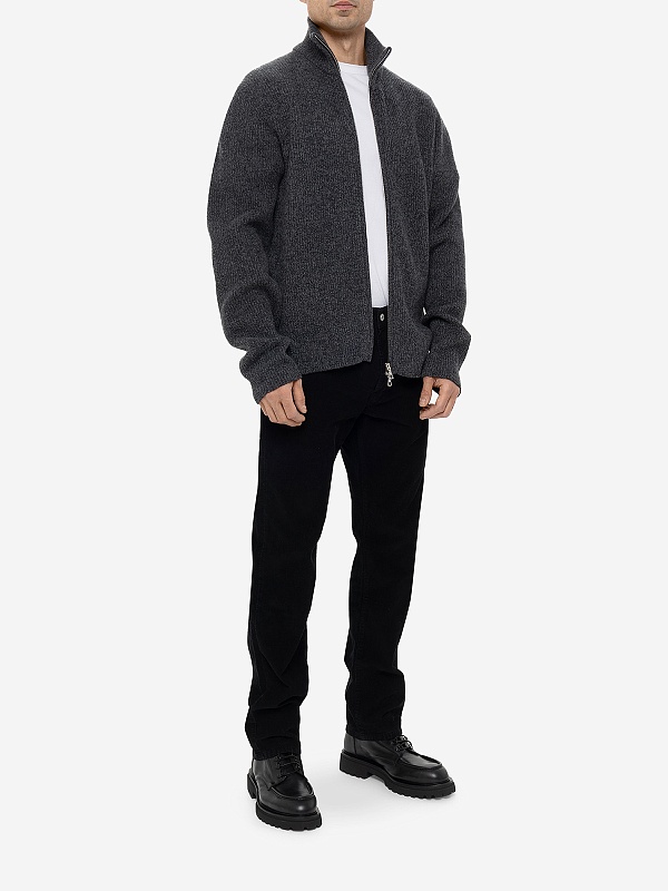 Кардиган муж Officine Generale W24MKNT303 BLACK/DARKGREY - 2