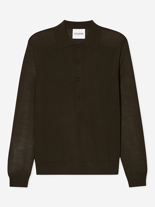 Поло с длинным рукавом муж Closed C86489-92M-EM 694 MARSH GREEN - 0