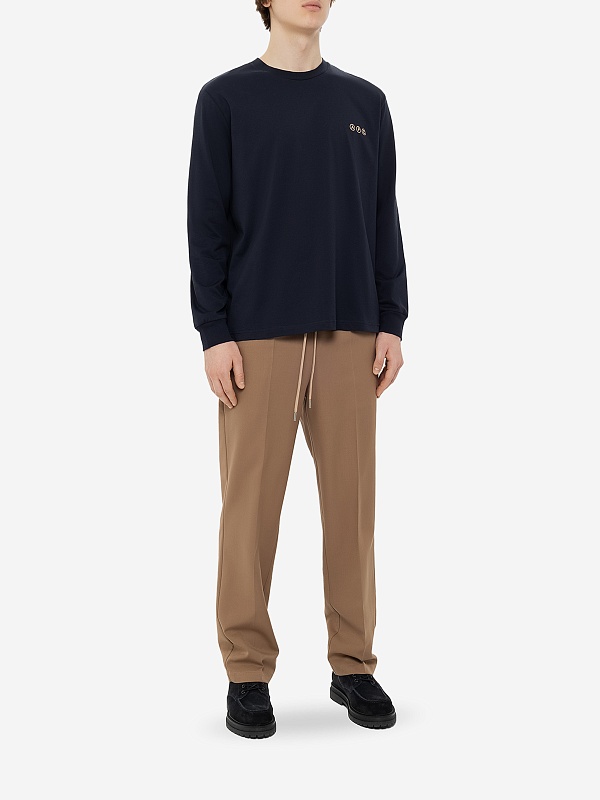 Футболка с длинным рукавом муж A.P.C. COHBM-M26438 IAK DARK NAVY - 2