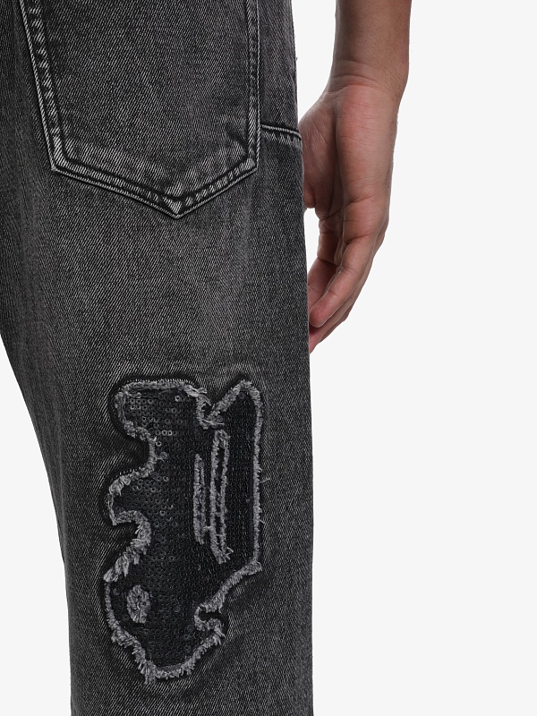 Джинсы муж PURPLE P011-SQLB425 BLACK - 4