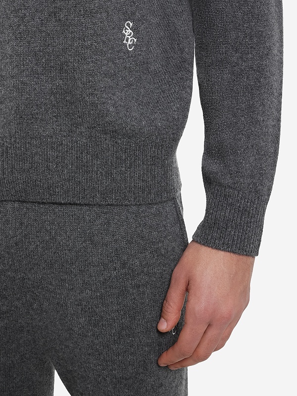 Свитер муж Sporty & Rich WS08362302GY04 Light Grey - 5
