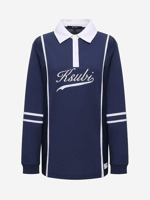 Поло с длинным рукавом жен Ksubi WPS26FT008 navy - 0