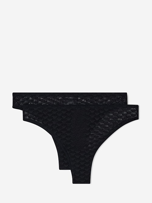 Набор (трусы 2 пары) жен Emporio Armani EW000406 AF15358 MC005 BLACK/BLACK - 0