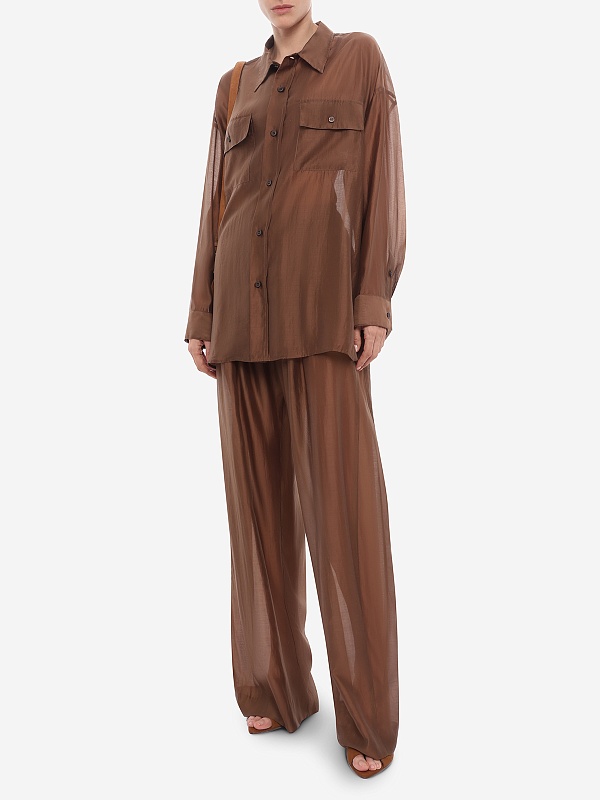 Блуза жен TheLatest TLW04010T0161ABTP CHOCOLATE - 1