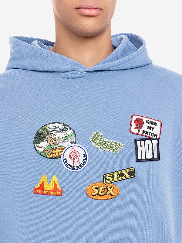 Худи муж Carne Bollente AW25H0101 Off-Blue - 5