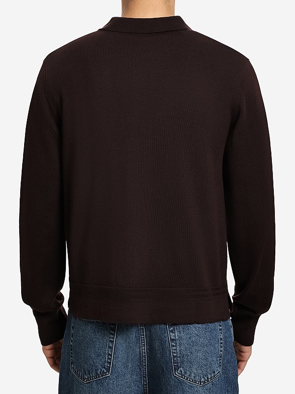 Поло с длинным рукавом муж Officine Generale W25MKNT309 ICED COFFEE - 2