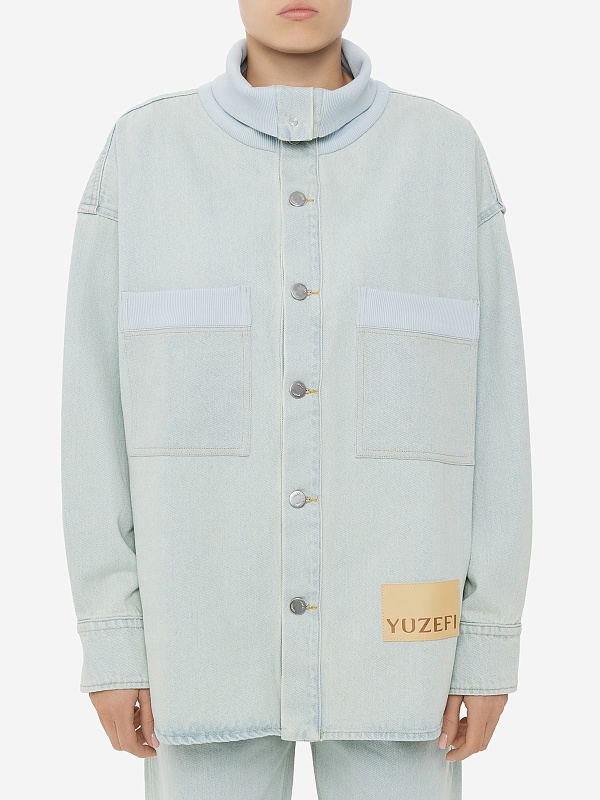 Куртка джинсовая жен Yuzefi YUZRS25-RW-TP01-43 LIGHT BLUE - 3