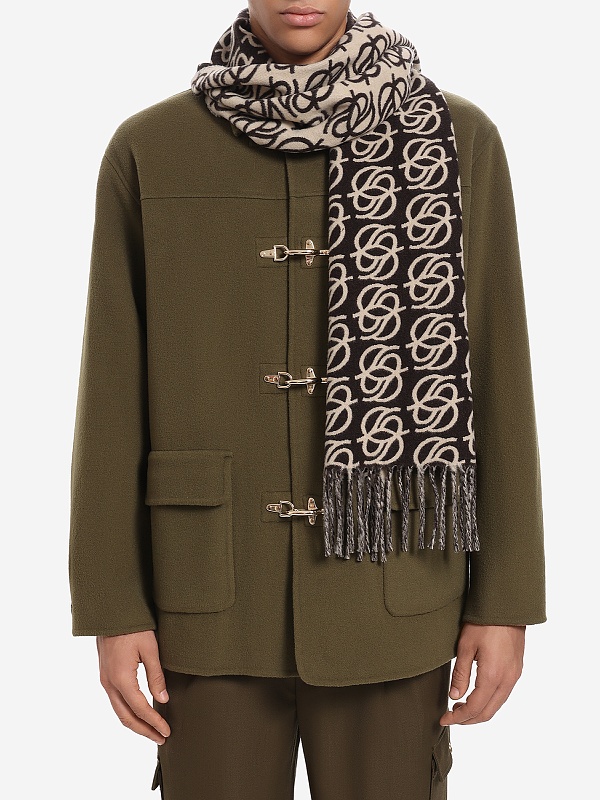 Шарф муж Drôle de Monsieur I-SF118-WO046-DBN DARK BROWN - 4