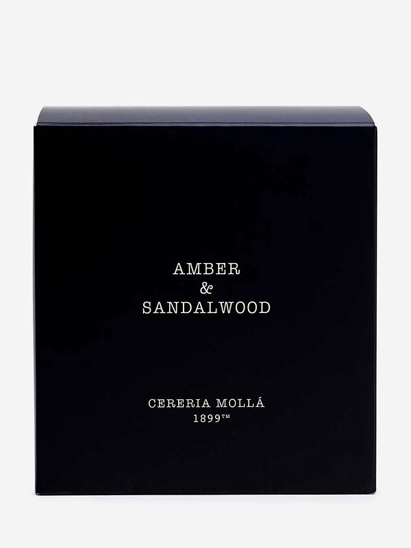 Свеча унисекс Cereria Molla 1899 6637 Amber & Sandalwood XL, 3 фитиля 600г - 1