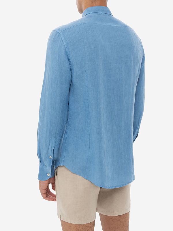 Рубашка муж MC2 Saint Barth PAMP001 00312H LINEN 33 DUSTY BLUE - 2