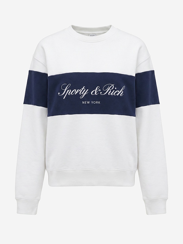 Толстовка муж Sporty & Rich ST098710329WH50 White/Dark Navy - 0