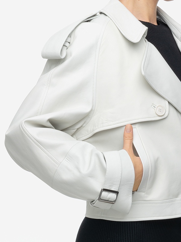 Куртка кожаная жен Salvatore Santoro 46017-D GLOV_IVORY - 5