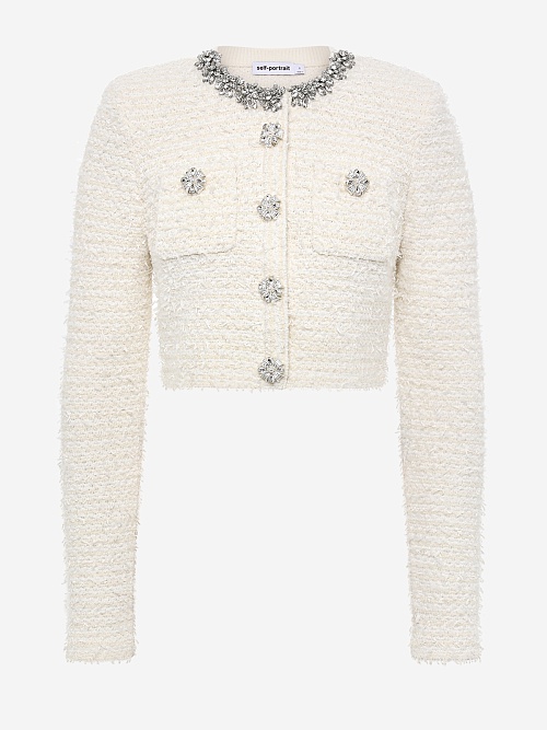 Кардиган жен Self-Portrait AW25-028J-C CREAM - 0