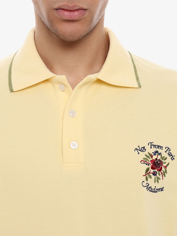 Поло муж Drôle de Monsieur J-PL161-CO264-LYL LIGHT YELLOW - 5