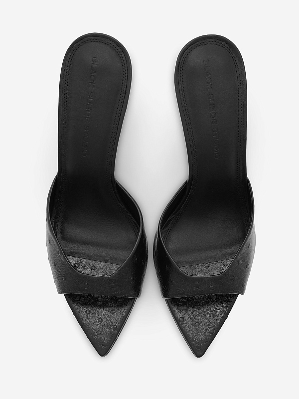 Мюли (каблук) жен Black Suede Studio BREA | 100mm black - 3