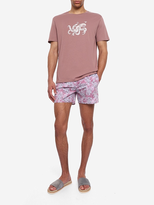 Футболка муж Emporio Armani EM000574 AF20447 FA039 MAUVE PRINT OCTOPUS - 1