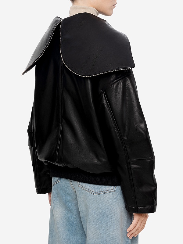 Куртка кожаная жен Burka an-2426 Черный - 7