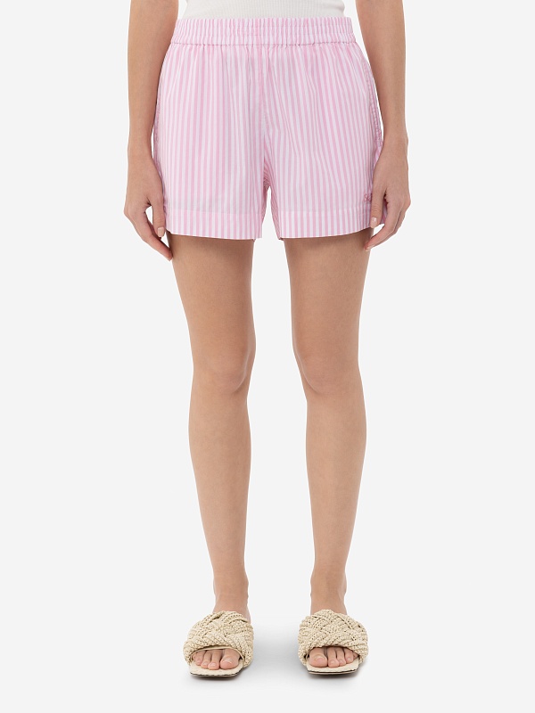 Шорты жен MC2 Saint Barth MEA002 03863H POPELINE SB BEACH STRIPES V 21 EMB - 2