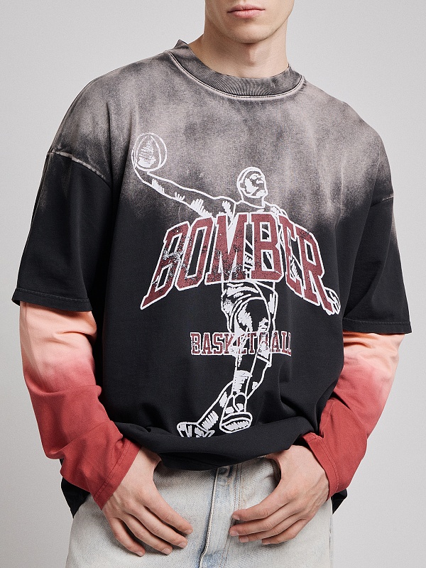 Футболка с длинным рукавом муж BOMBER FW26-DN-TS-LS-003 BLACK - 3