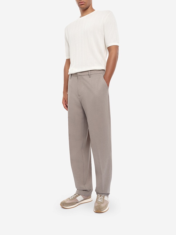 Джемпер с коротким рукавом муж Emporio Armani EM004740 AF23761 U1107 CLOUD CREAM - 1