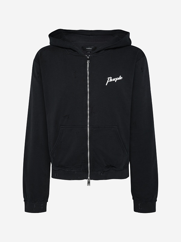 Толстовка на молнии муж PURPLE M4192-SJBG326 BLACK - 0