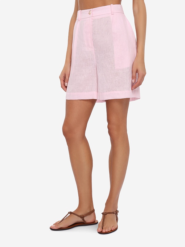 Шорты жен MC2 Saint Barth MGG0001 08865L LINEN 20 PASTEL PINK - 3