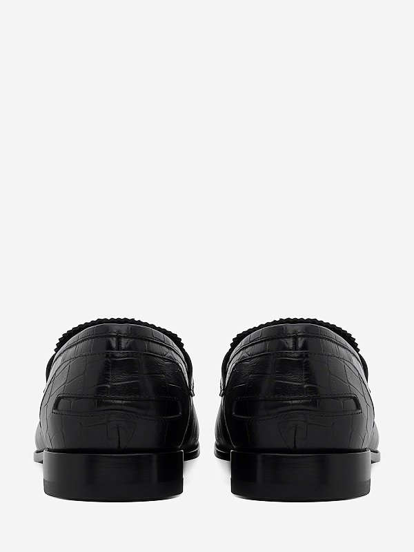 Лоферы муж ROBERTO di PAOLO BOLAMA Slip-on Croc Print Loafer BLACK - 3